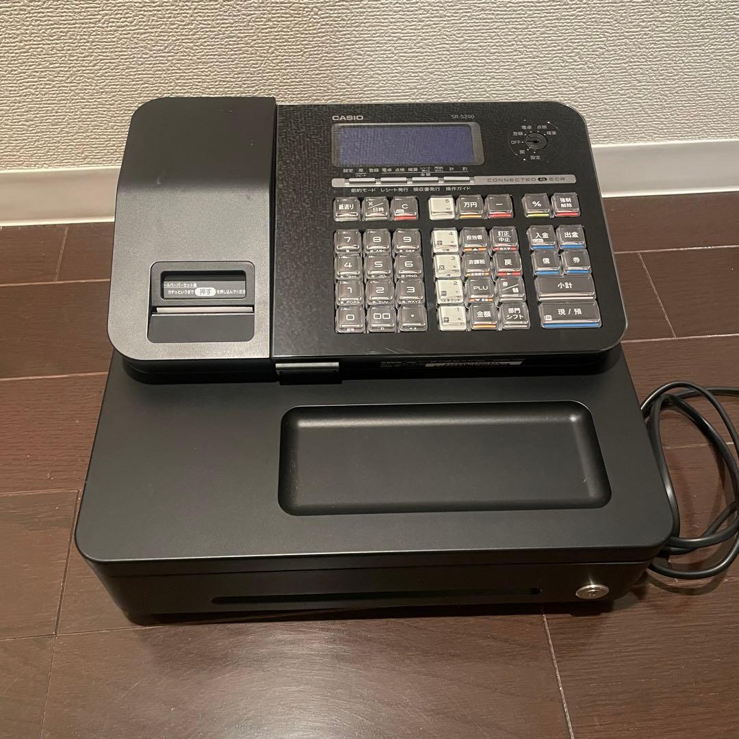 【日曜日まで5,000円引き】CASIO 電子レジスターSR-S200-BK カシオ レジスター SR-S200-EX Bluetoothでスマホと連携！軽減税率対応