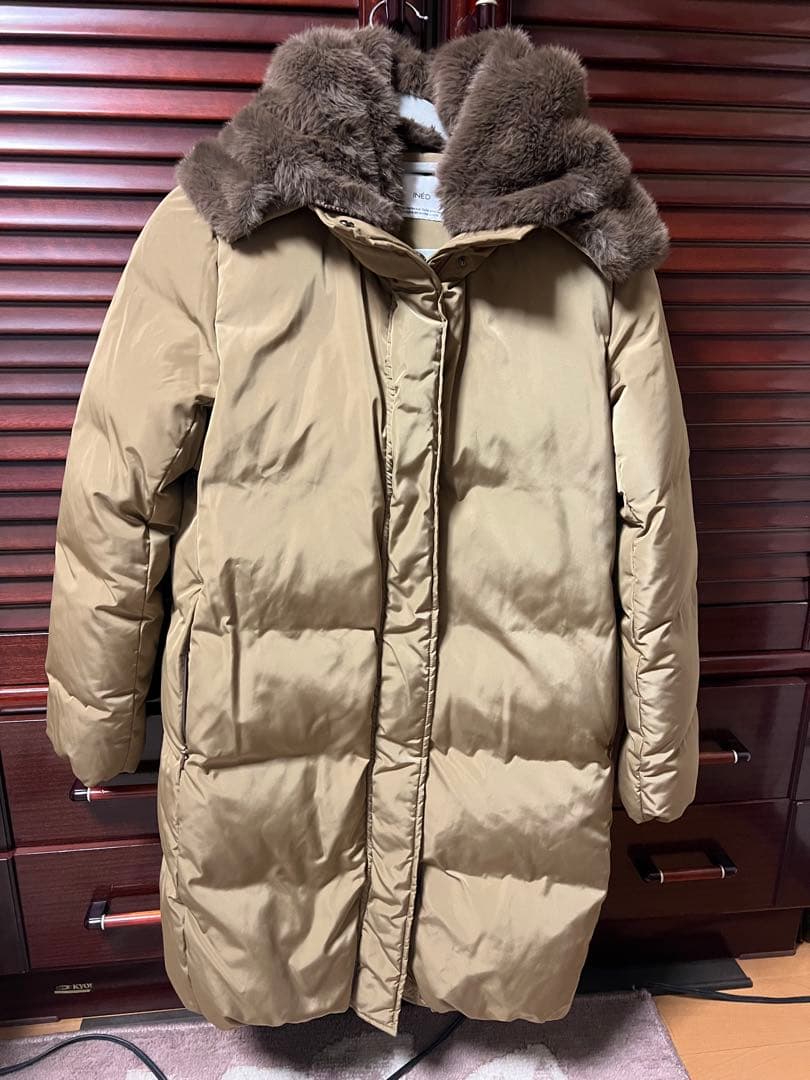 INÉD フェイクファーロングダウンコート