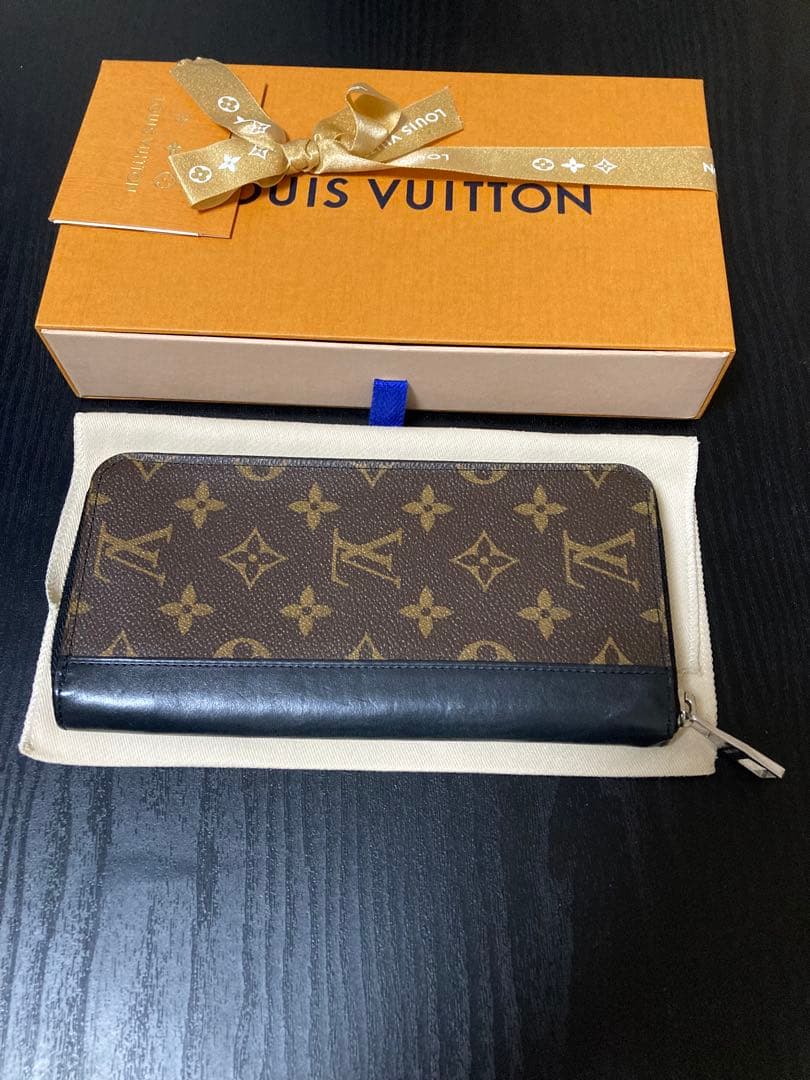 【美品】Louis Vuitton 長財布 ブラウン/ブラック