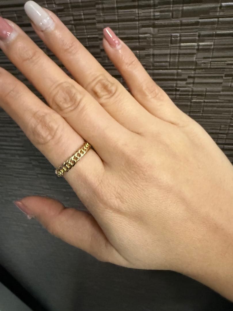 18金喜平 チェーンデザインリング 3.16g