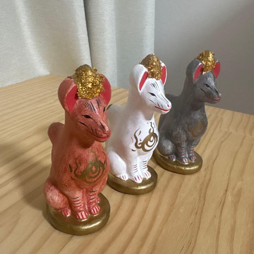 稲荷 狐像 土人形 - メルカリ