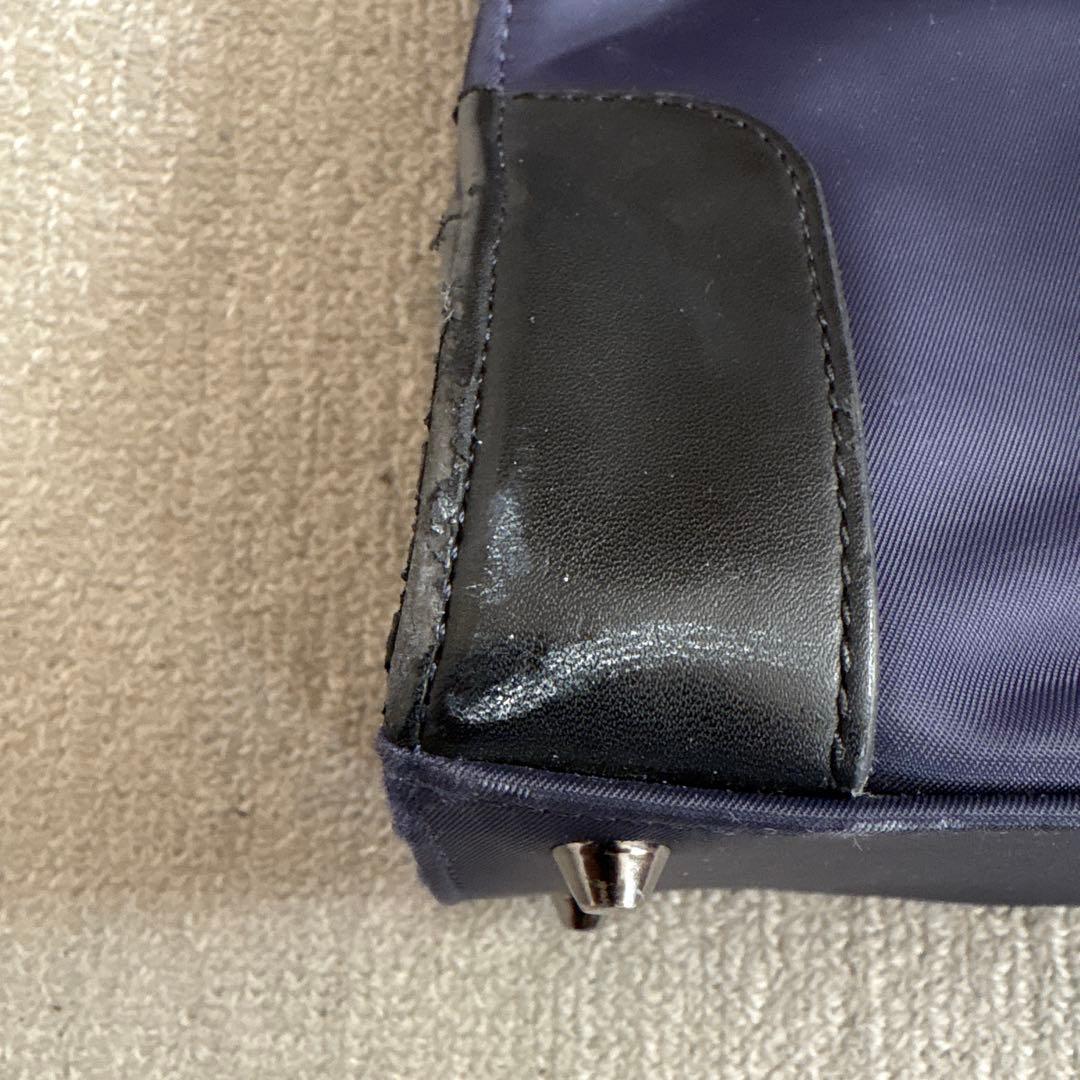 ネイビー ビジネスバッグ ナイロン レザー - メルカリ