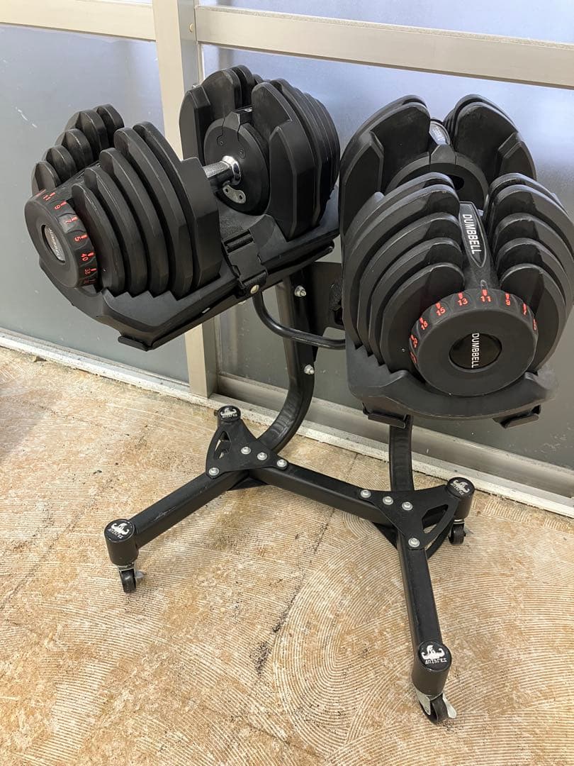 【引き取り限定】可変式ダンベル　40kgセット　 スタンド付き