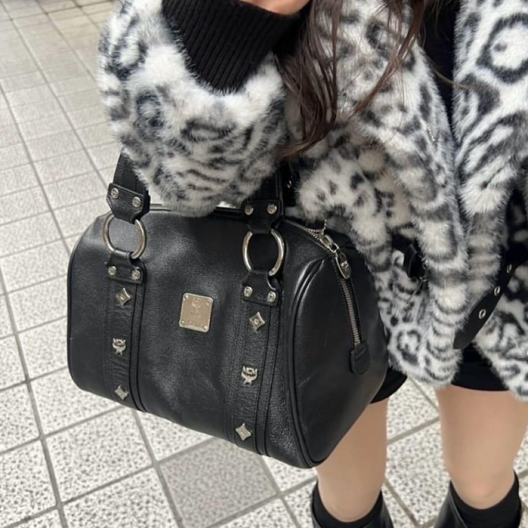 MCM ミニボストンバッグ　ブラック