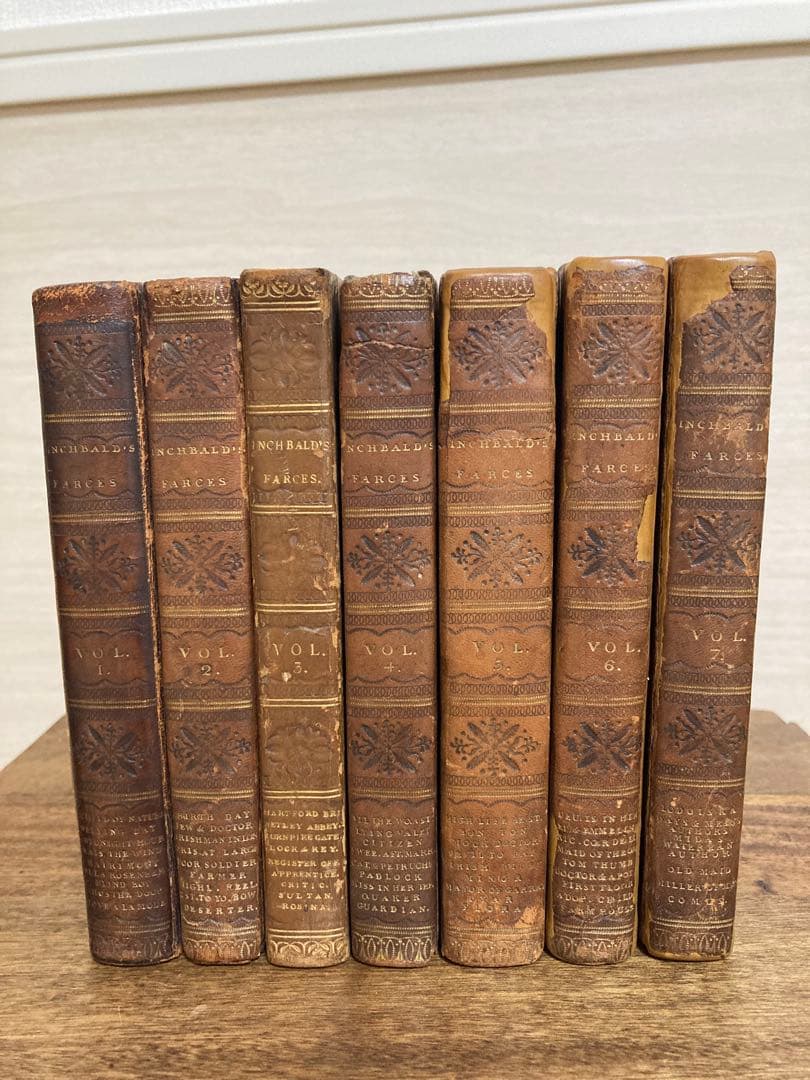 M*E様 【希少7巻セット】アンティーク洋書 百科事典 vol1〜vol7【背革