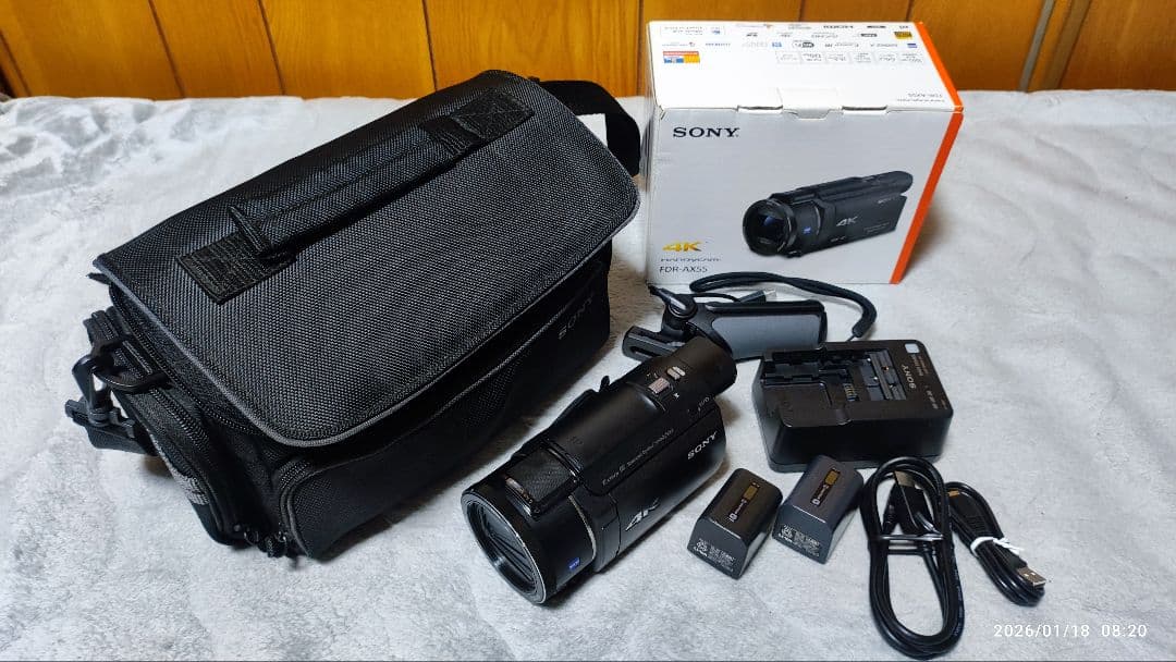 【欠損あり】SONY FDR-AX55 4Kビデオカメラ＋アクセサリーキット 欠損あり】SONY FDR-AX55 4Kビデオカメラ＋アクセサリーキット