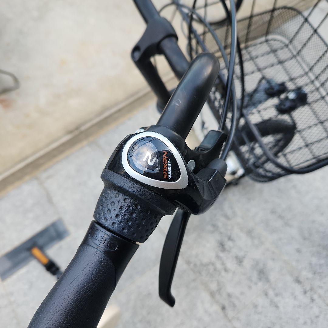 インボイス有り 美品 シティサイクル チャイルドシート付き クリーム色