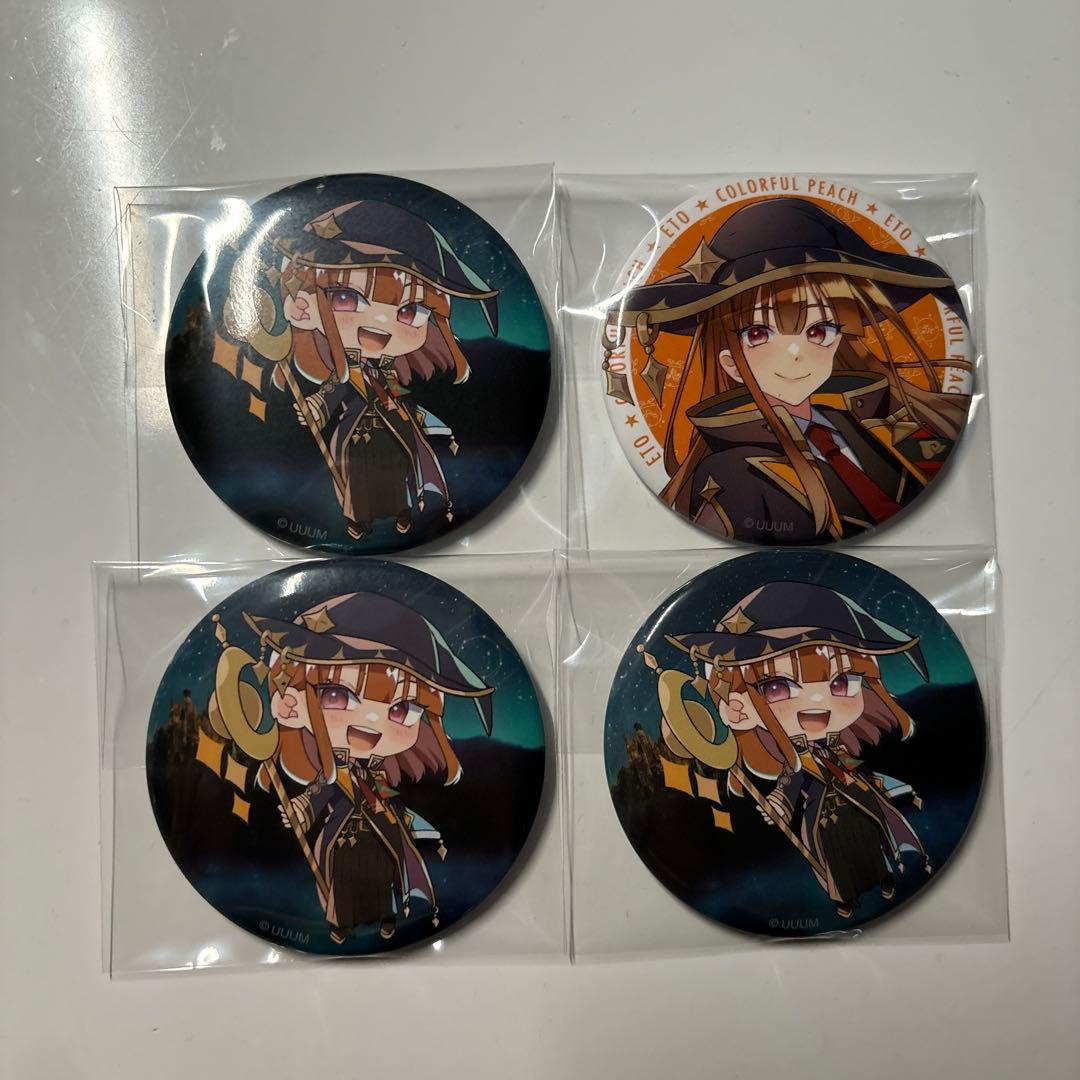 カラフルピーチ、えとさん、缶バッジ - メルカリ