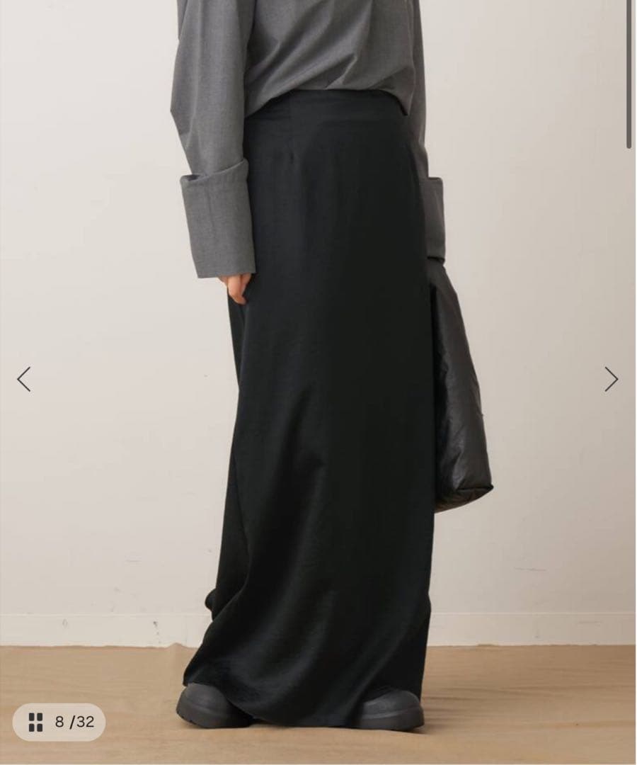 plage crush satin minimal スカート crush satin minimal スカート（ロング・マキシ丈スカート）｜Plage