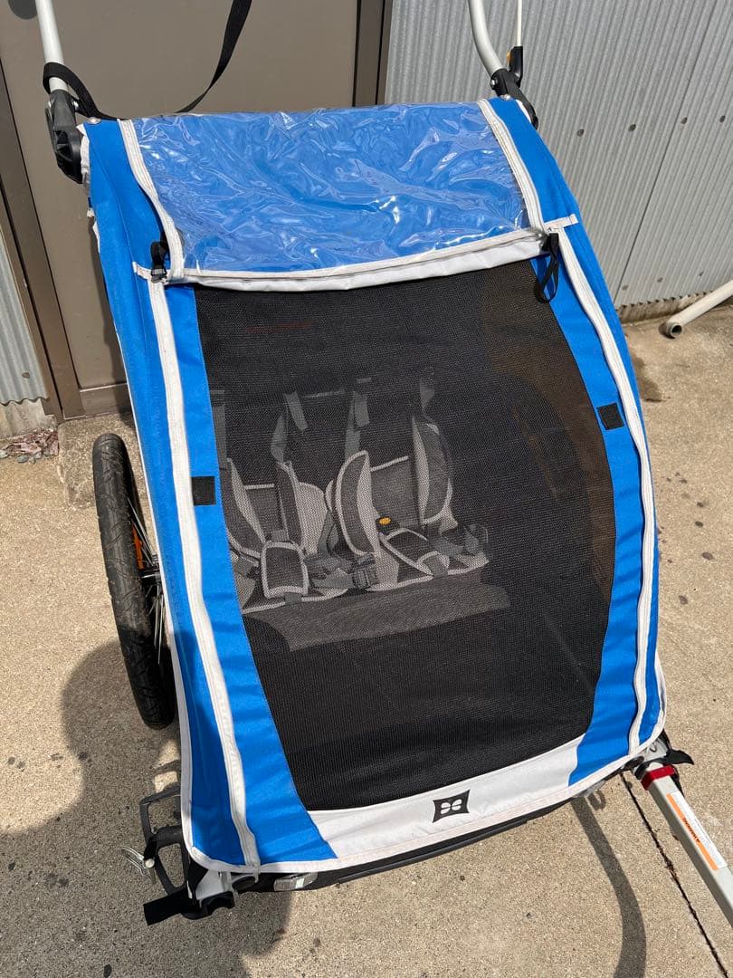 BURLEY 子供用自転車トレーラー 青/黒 - メルカリ
