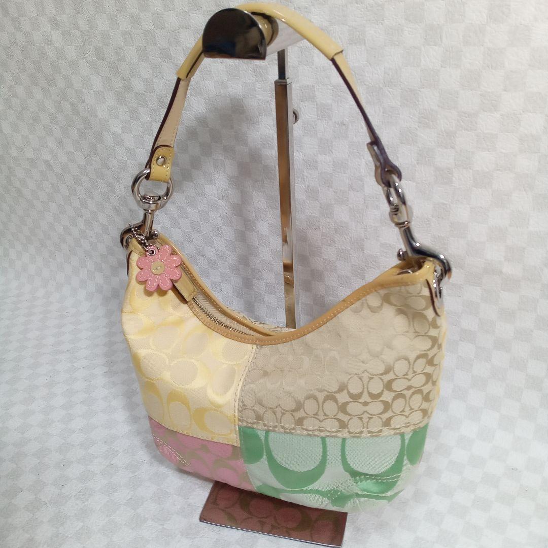 美品COACH パッチワーク マルチカラー Y2K　 ハンドバッグ