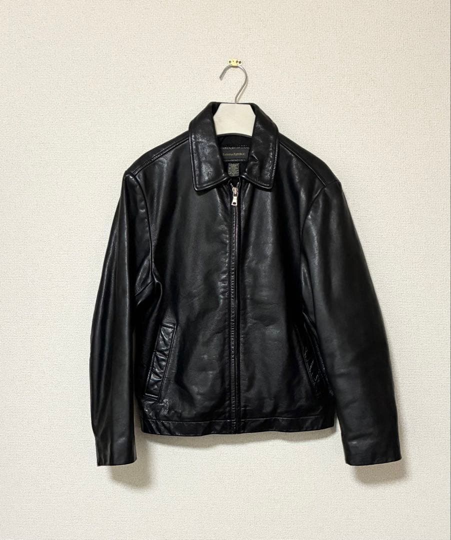 90s バナリパ CowLeather Single Riders Jacket