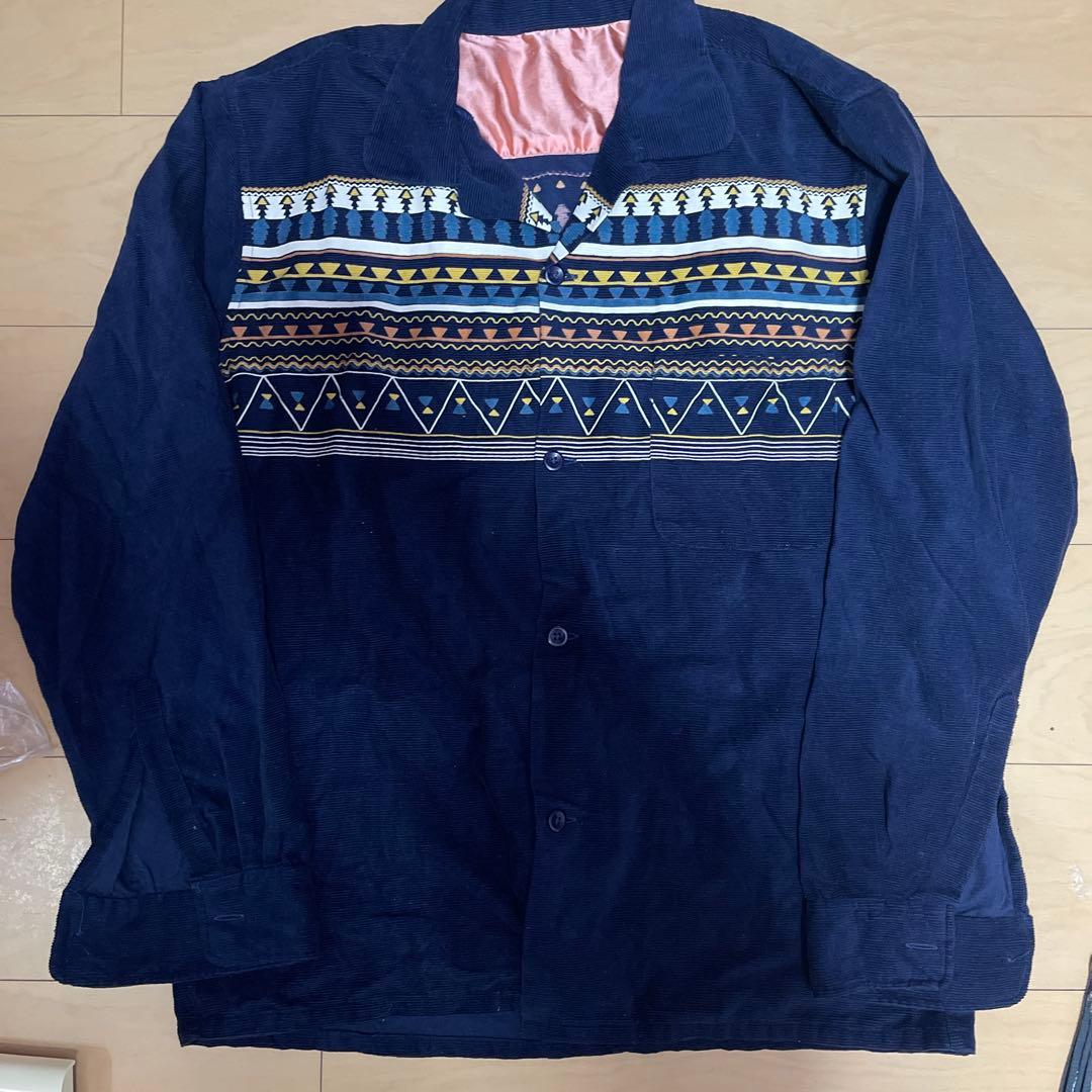 プリント　コーデュロイ　レア柄　レプリカシャツ　スタイルアイズ