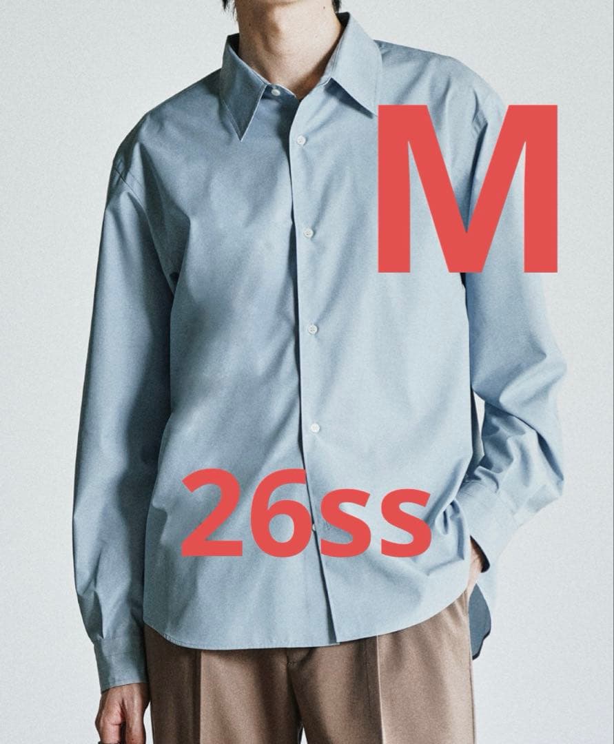 【新品・未使用】 MICRO SPAN BASIC SHIRT サックスブルーM