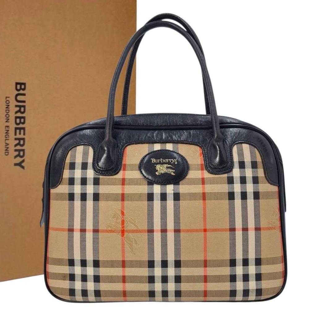 BURBERRY バーバリー　ボストンバッグ　ノバチェック　シャドーホース　41
