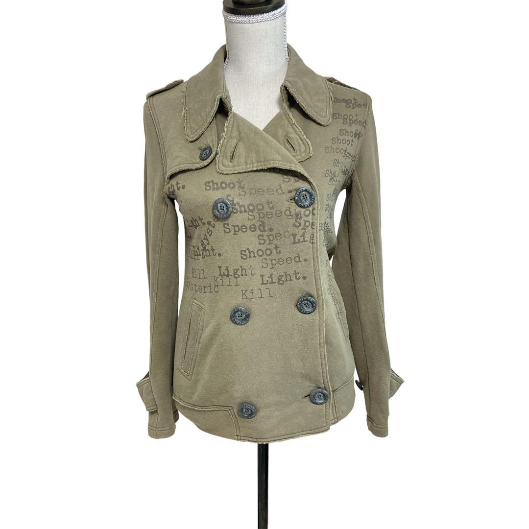 hysterics ミリタリー ロゴ 英字 ジャケット ダブル