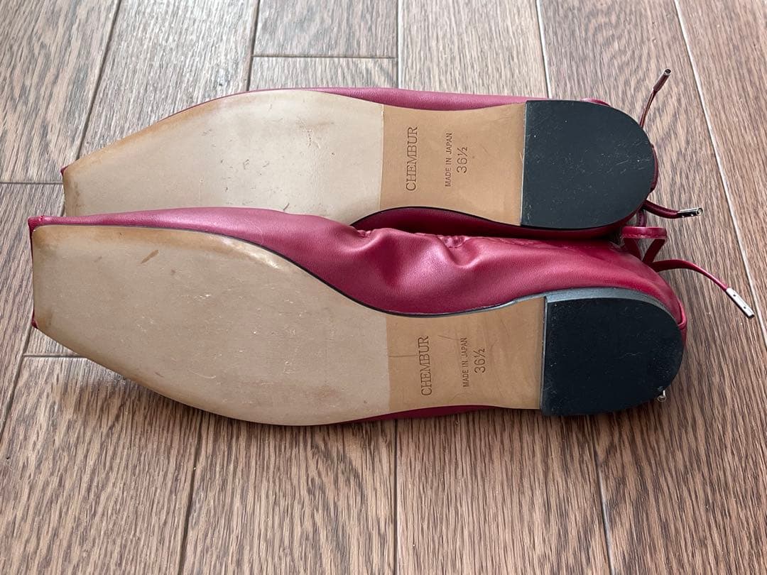 CHEMBUR チェンバー スクエアトゥ スタッズ バレエシューズ 36.5