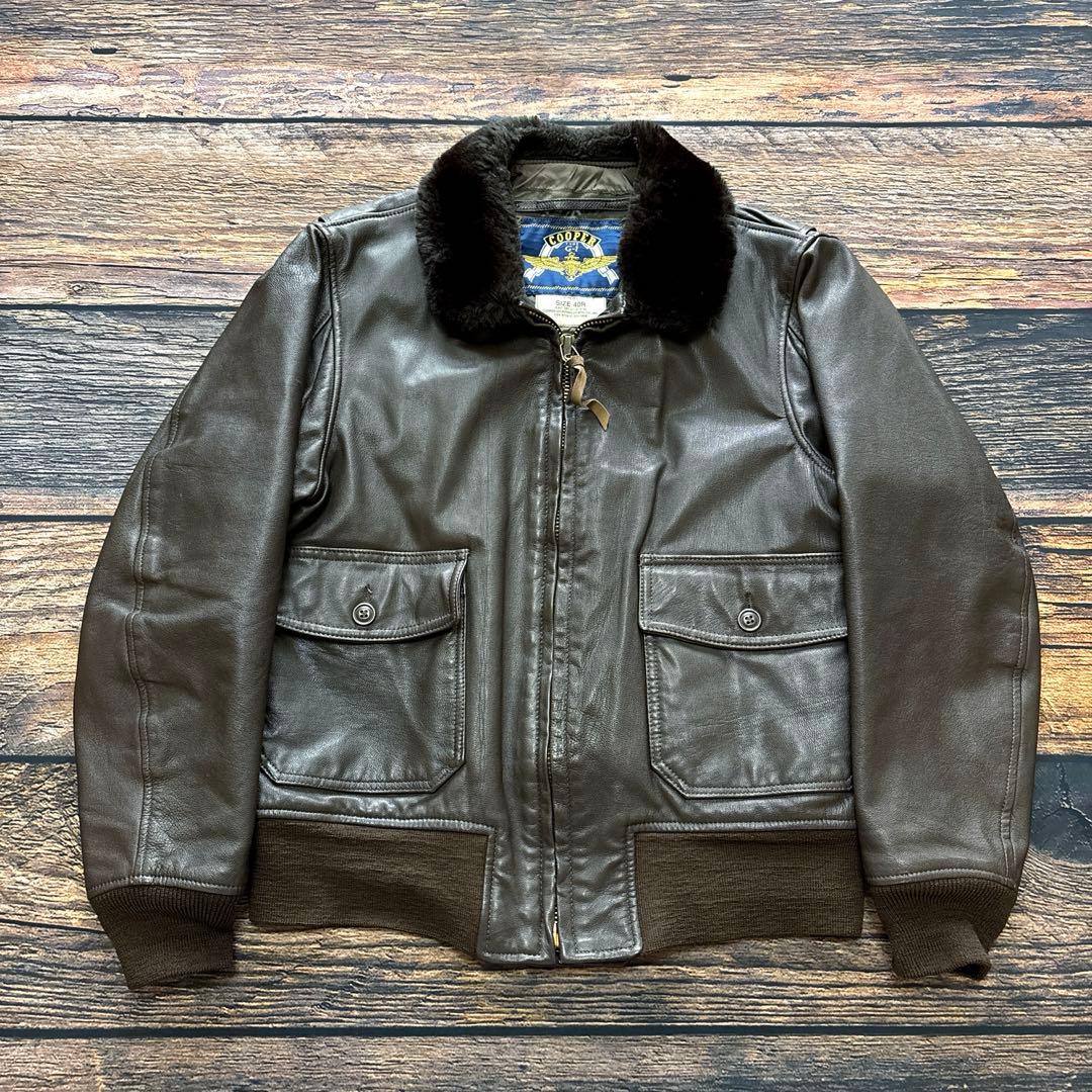ジャケット・アウター COOPER / G-1 USA leather jacket Cooper Original™ US Navy Flight Jacket G-1