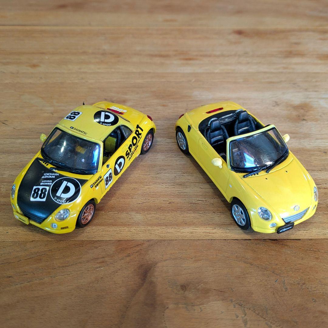 ダイハツ　初代　コペン　ミニカー　イエロー　2台セット　【1台難有り】