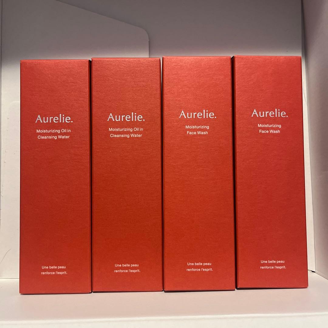 Aurelie. 保湿オイルクレンジングウォーターと洗顔料4本セット