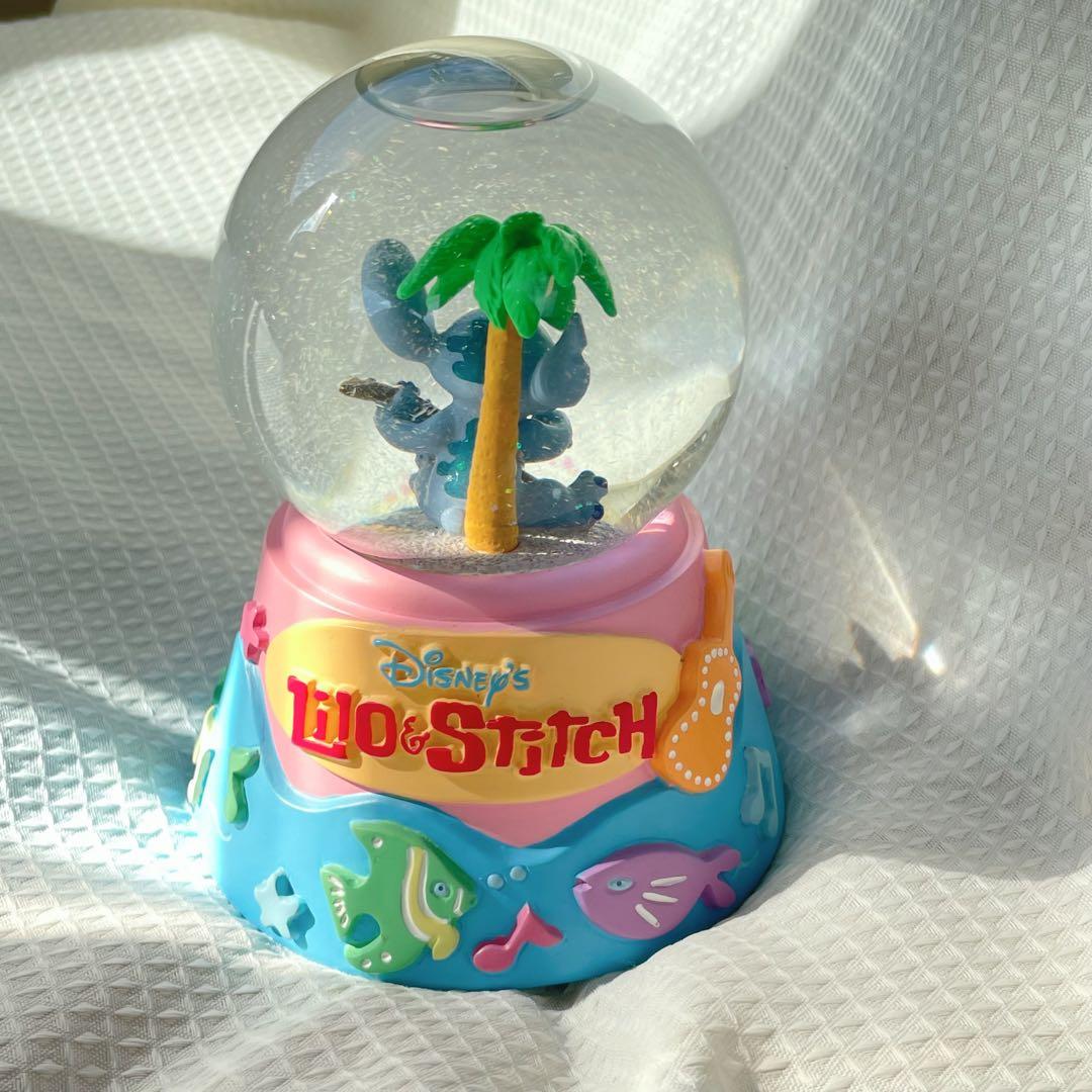 美品 ディズニー スティッチ オルゴール スノードーム リロアンド