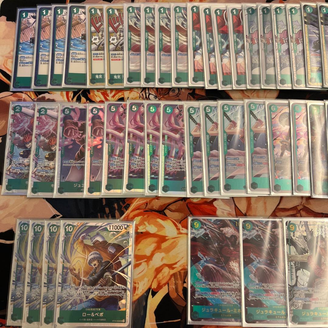 ワンピースカード 緑ミホーク パラレル 構築済デッキ デッキパーツ付き