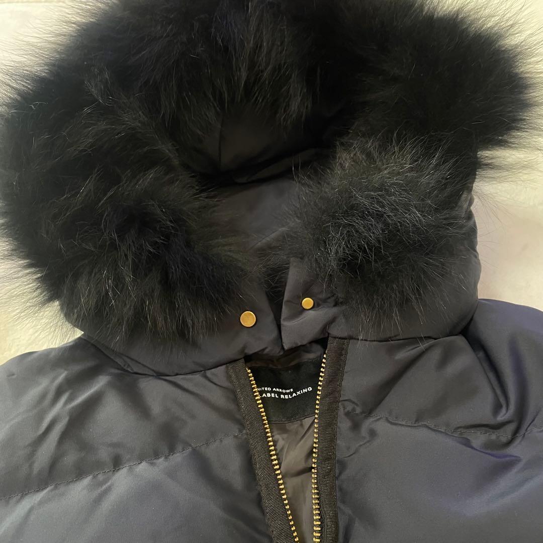 グリーンレーベルリラクシング ロングダウンコート フォックスファー