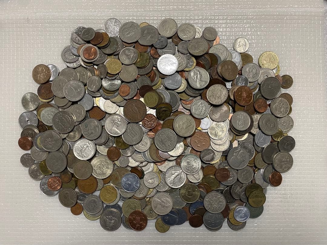 古銭　世界の古銭　外国の硬貨　色々　詳細はわかりません　約3840g A1