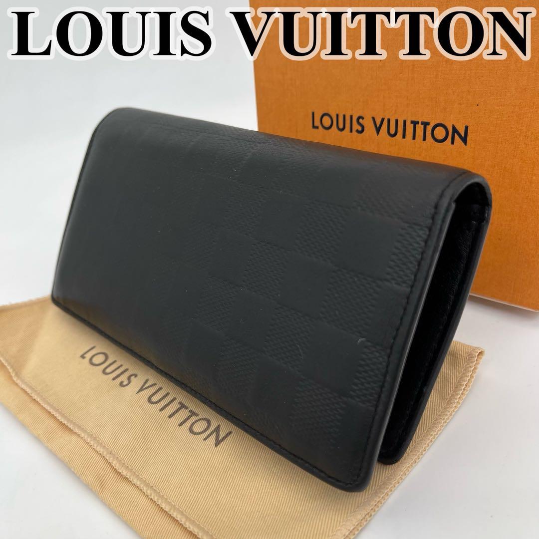 ルイヴィトン 長財布 フラップ ダミエ アンフィニ ブラザ 黒 N63010 楽天市場】ルイヴィトン N63010 ポルトフォイユ・ブラザ 長財布（小銭