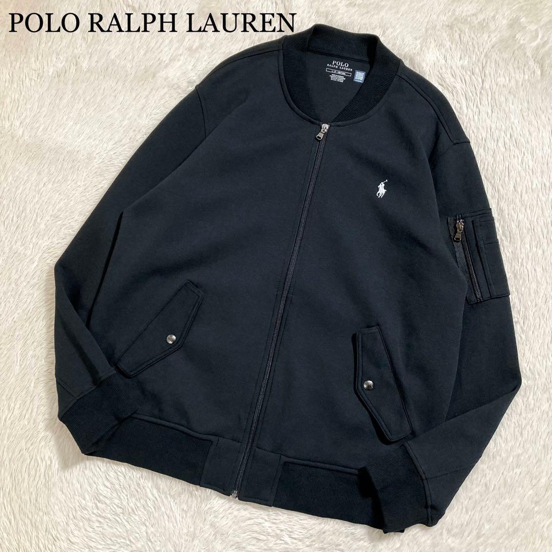 美品 ポロラルフローレン MA-1 フライトジャケット スウェット ポニーロゴ
