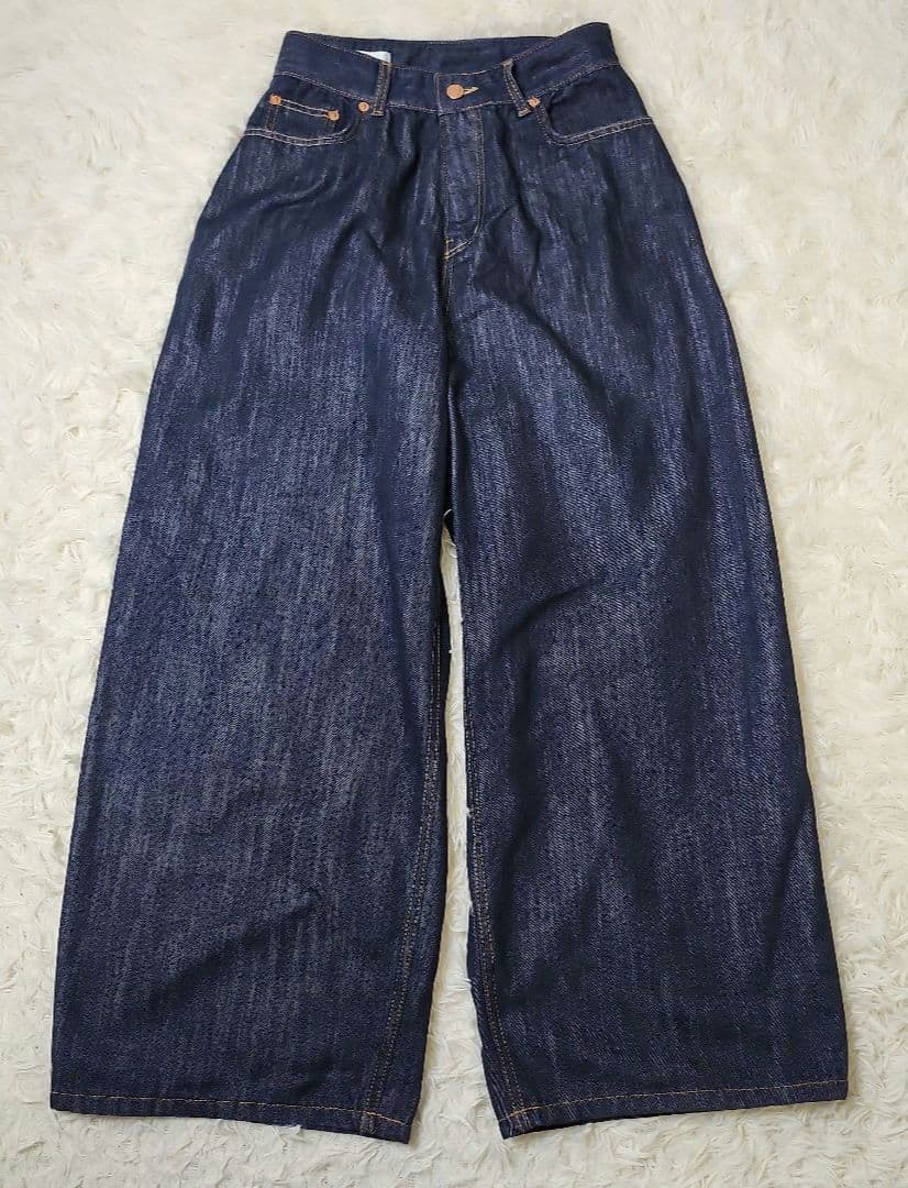 【極美品】 marjour TUCK DENIM タックデニムパンツ　ワイド