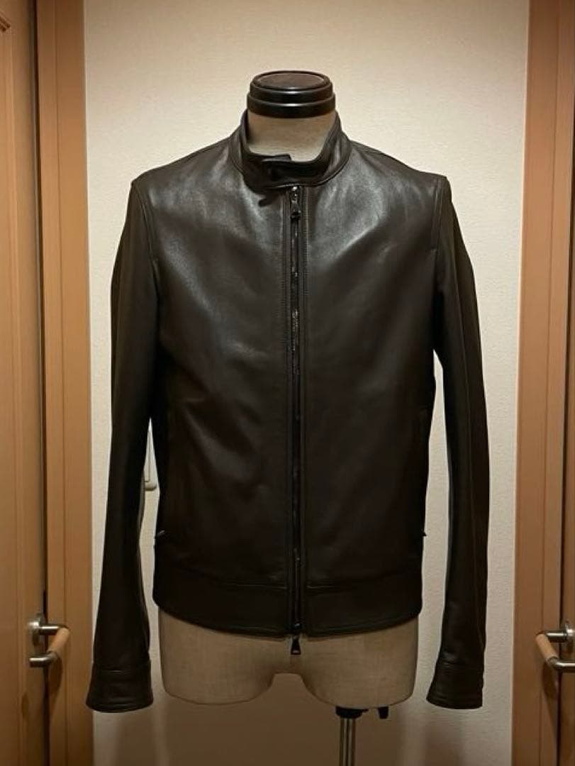 【美品】EMMETI JURI エンメティ　サイズ　44 ブラウンcoma様 楽天市場】エンメティ EMMETI シングルライダースジャケット メンズ