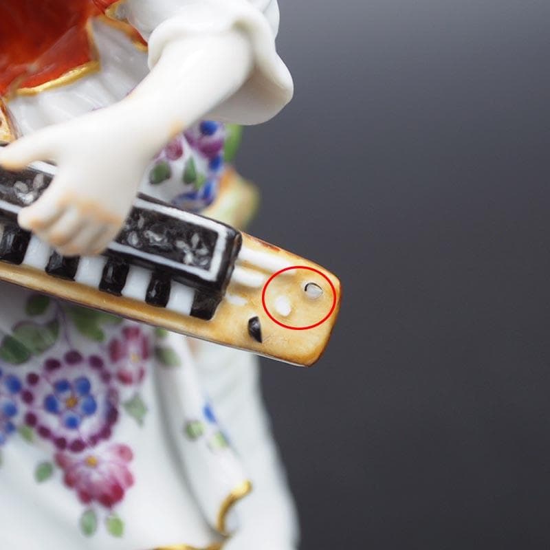 マイセン 宮廷の楽隊 ハーディ・ガーディ奏者 1級品 マイヤー造形