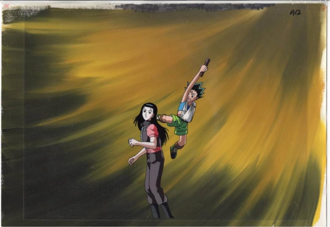 HUNTER×HUNTER ハンターハンター ゴン イルミ 大判 セル画 A12 HUNTER×HUNTER (ハンター×ハンター) キルア イルミ マチ クラピカ