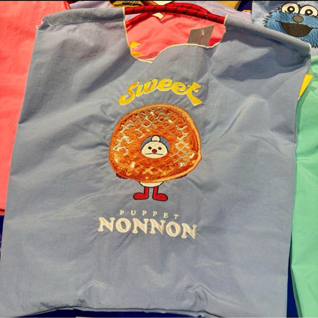 伊勢丹POPUPパペットスンスン　ボールアンドチェーン エコバッグ　ノンノン p