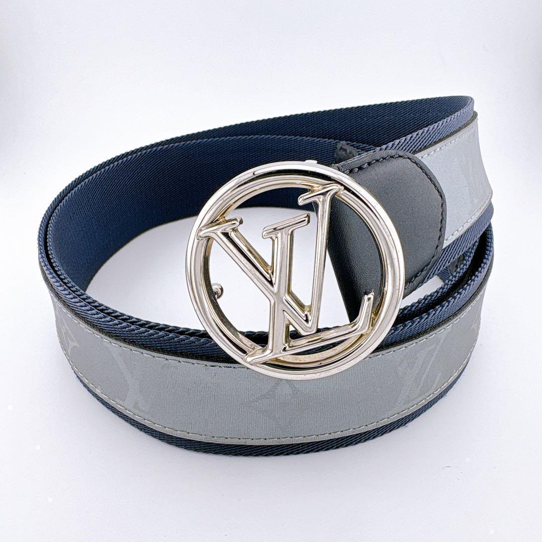 【美品】ルイヴィトン ベルト サンチュール LV サークル 40MM M0129