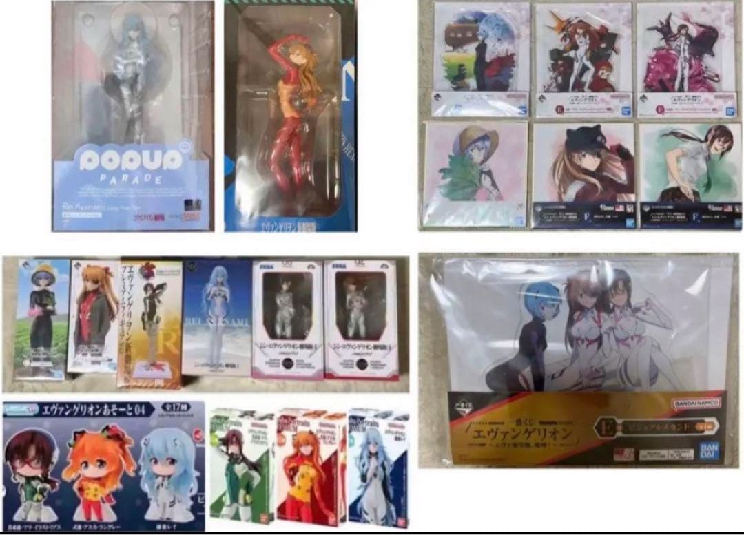 エヴァンゲリオン フィギュア14体　レイ　アスカ　マリ　あそーと　ビジュスタ