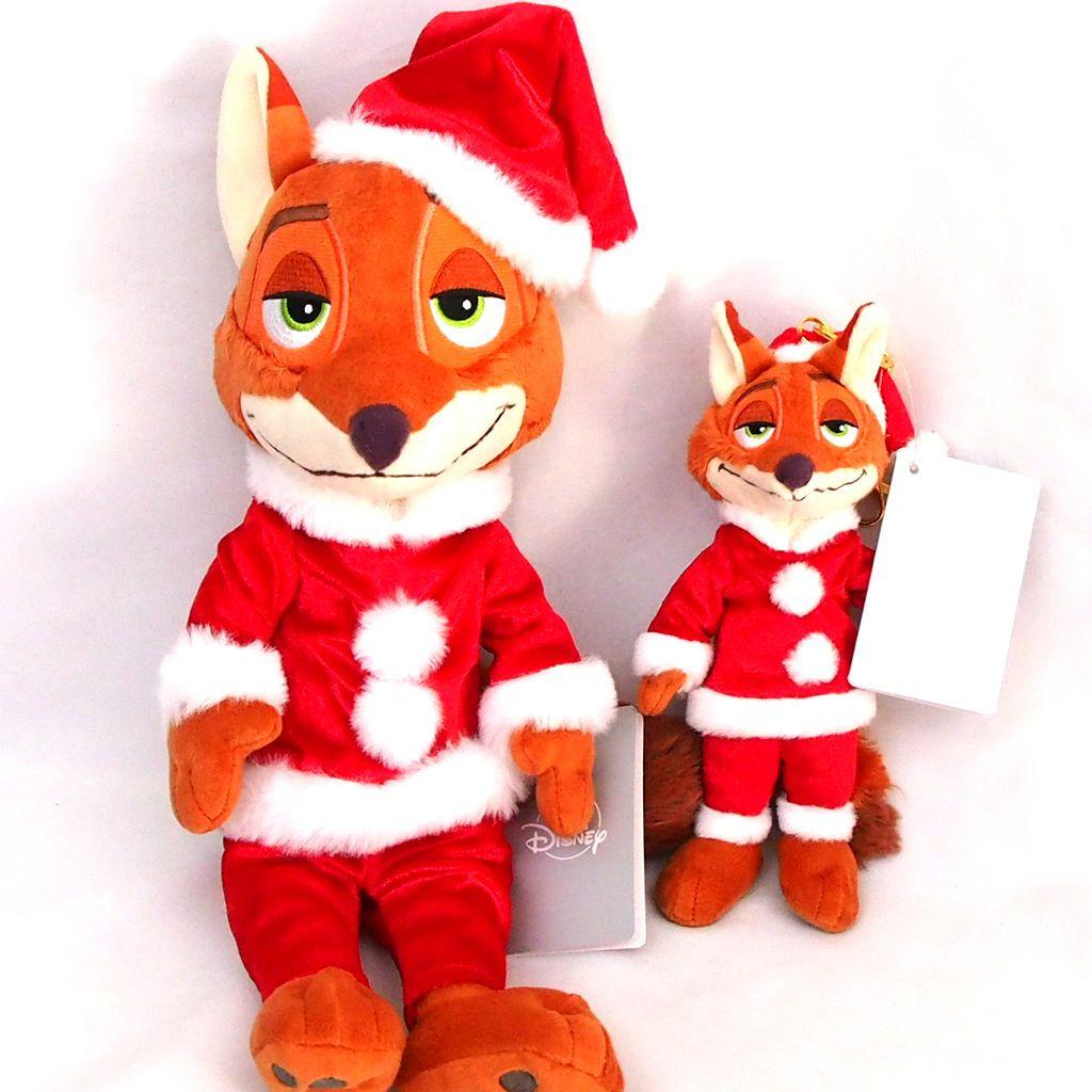 ズートピア ニック クリスマス サンタ ぬいぐるみ キーチェーン 新品未使用】ディズニーストア ズートピア ニック ジュディ サンタ