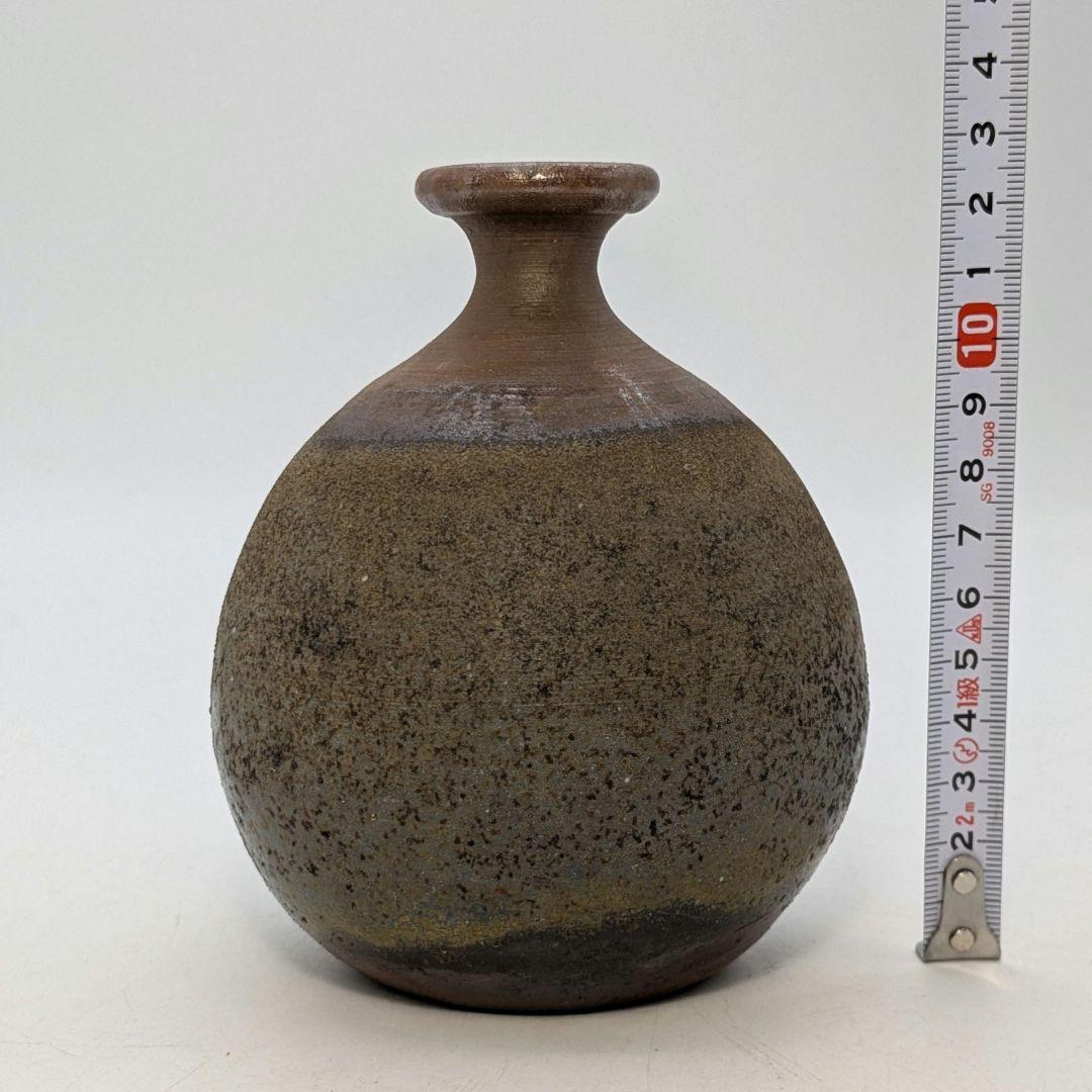 行吉学 備前焼 ゴマ窯変徳利 共箱共布栞 とっくり 酒器 食器 一輪挿し