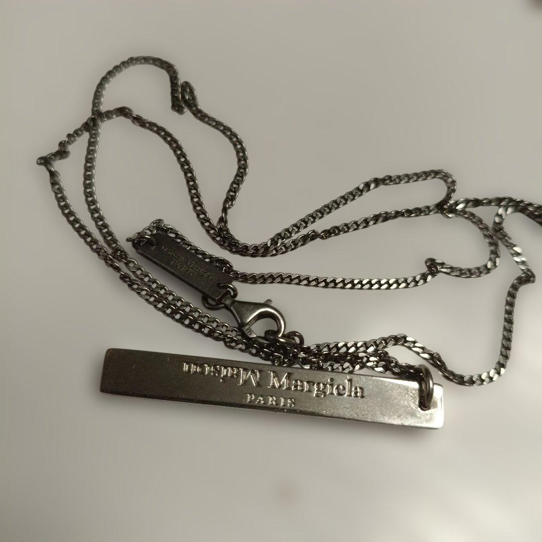 Maison Margielaメゾンマルジェラ　メタルバーネックレス　反転ロゴ