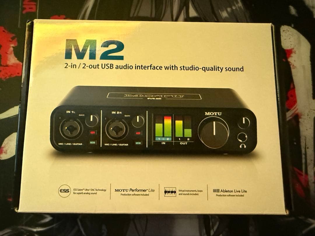 MOTU M2 2-in/2-out USBオーディオインターフェイス