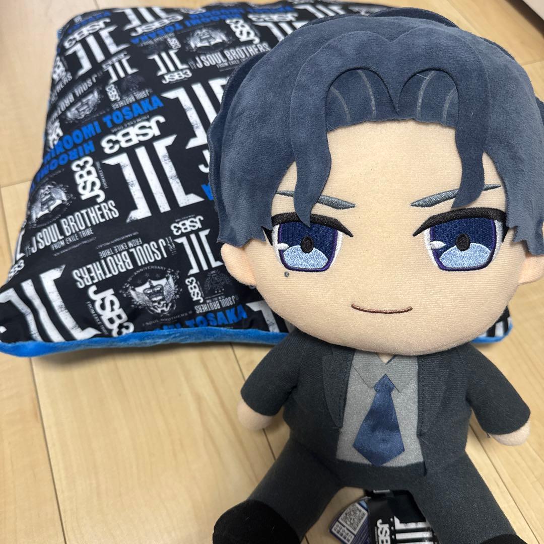JSB3 登坂広臣ぬいぐるみ 約30cm 青 ミニクッション 約30cm 青 - メルカリ