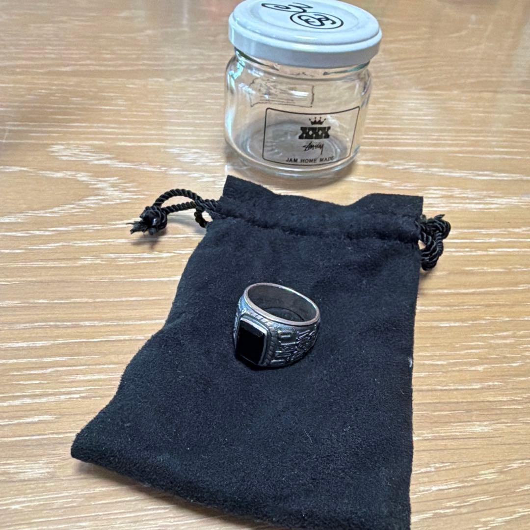 4*L様 STUSSY JAM  MADE オニキス　カレッジリング