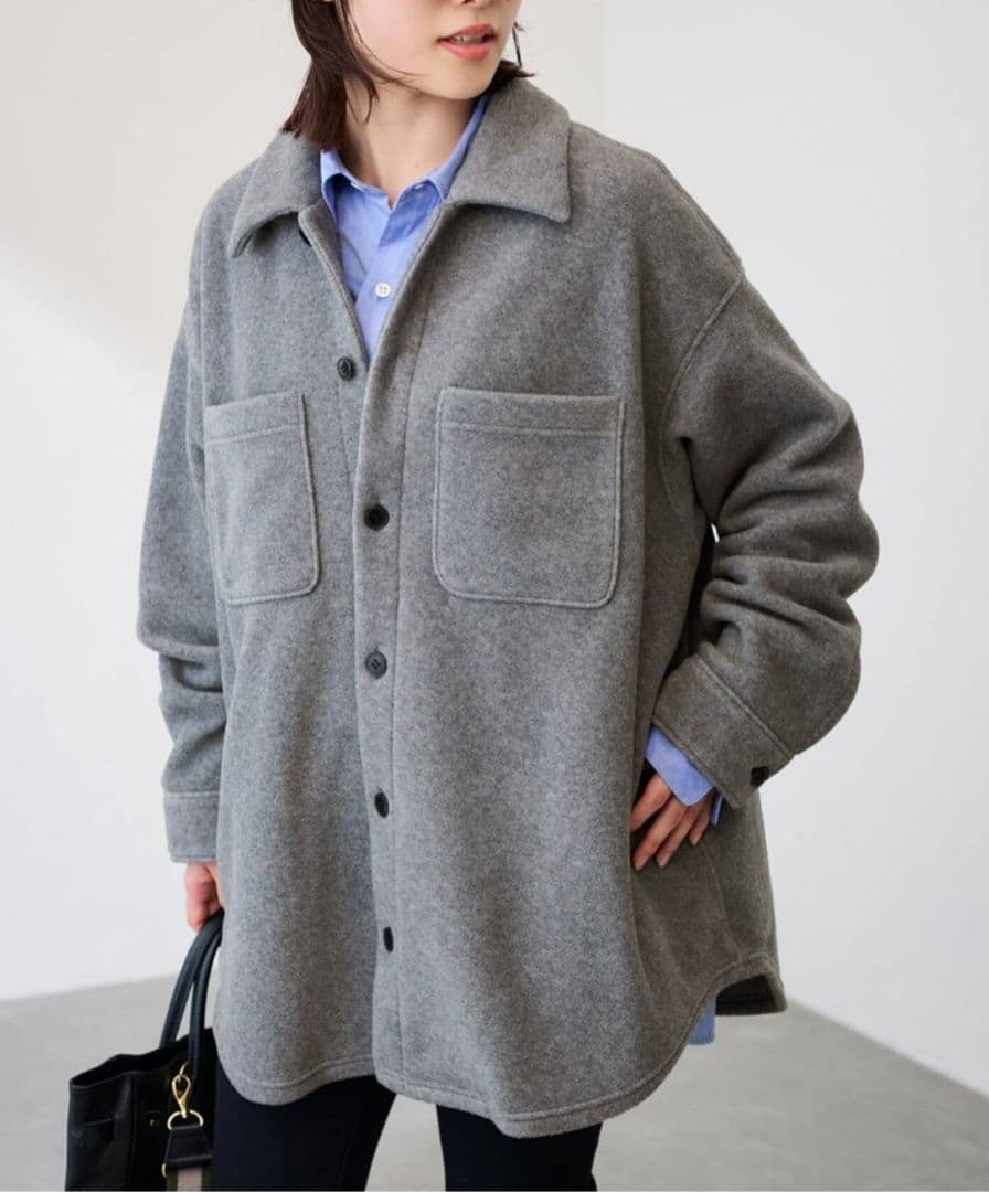 フレームワーク 両面フリースオーバーシャツ