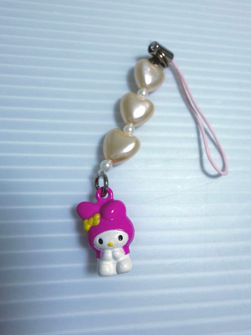 鈴 ビーズストラップ マイメロディ 平成レトロ サンリオ キーホルダー