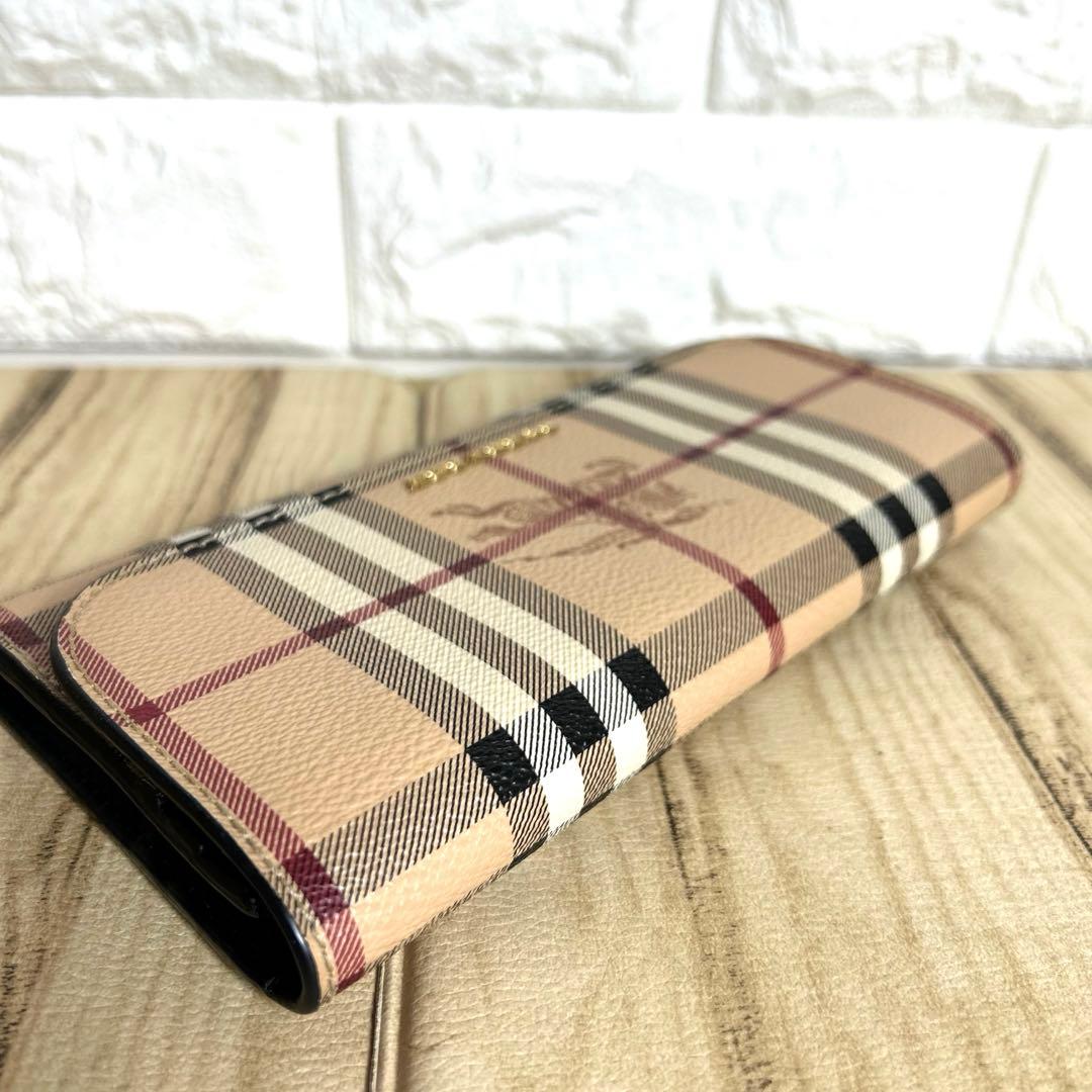 ✨美品✨バーバリー ノバチェック ホースロゴ 長財布 箱付き - メルカリ