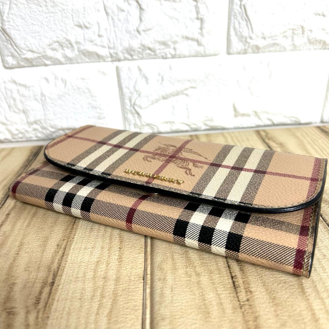 ✨美品✨バーバリー ノバチェック ホースロゴ 長財布 箱付き - メルカリ