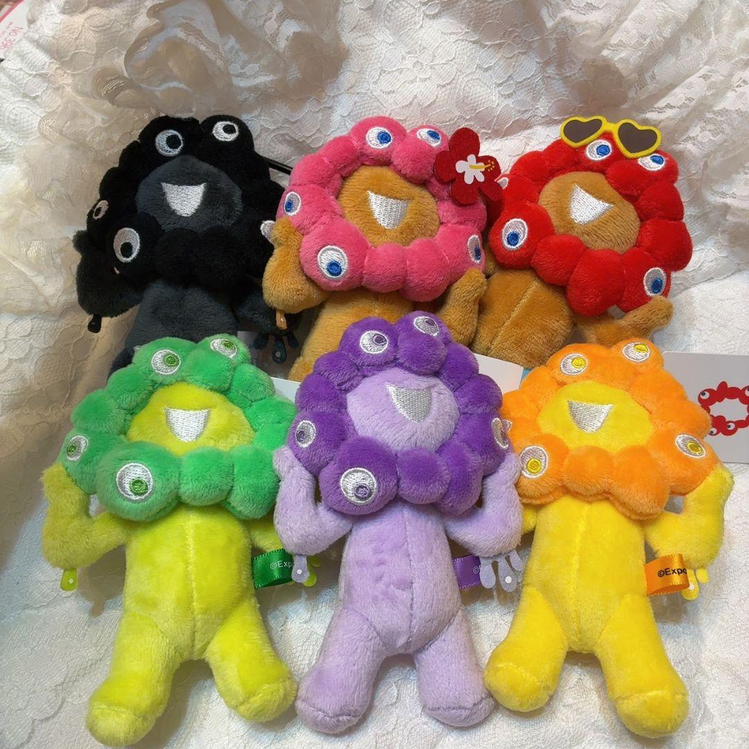 ミャクミャク ボールチェーンマスコット 推しカラー 黒ミャクミャク6種