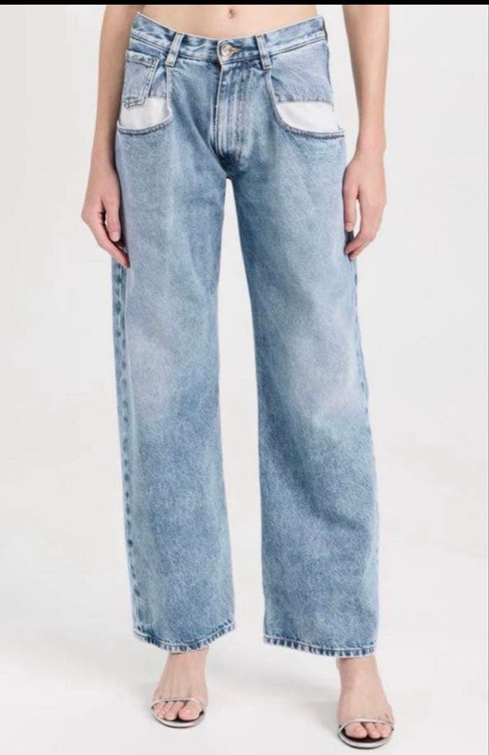 【値下げ希望依頼】マルジェラ　ストレートジーンズ コントラストポケット付き