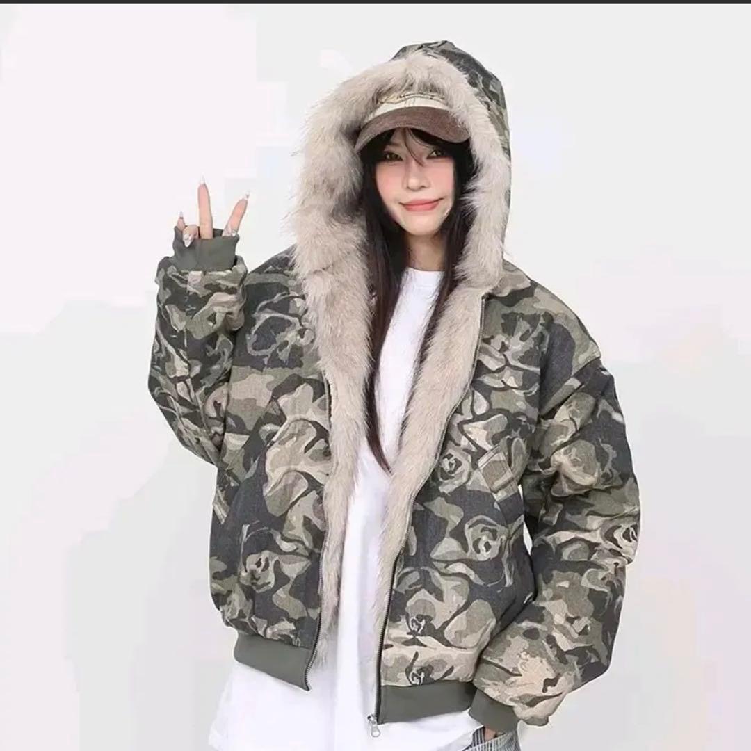 迷彩ファージャケット Y2K - メルカリ